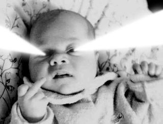Illustration for article titled Babies With Laser Eyes: Nadir Or Gutter Of Web Culture?